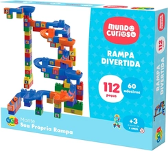 BLOCOS DE MONTAR - RAMPA DIVERTIDA 112 PÇS - GGBPLAST - 474