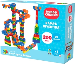 BLOCOS DE MONTAR - RAMPA DIVERTIDA 200 PÇS - GGBPLAST - 475