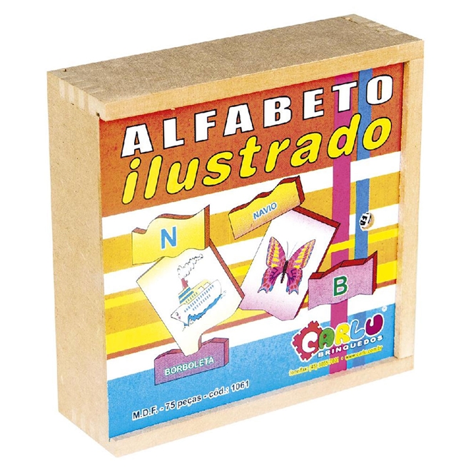 Brinquedo Educativo Infantil Alfabeto Ilustrado Escreva e Apague