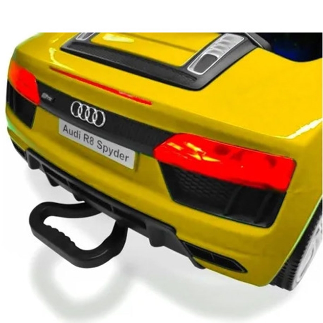 Carro Elétrico Infantil Audi R8 6 V com Controle Remoto Amarelo
