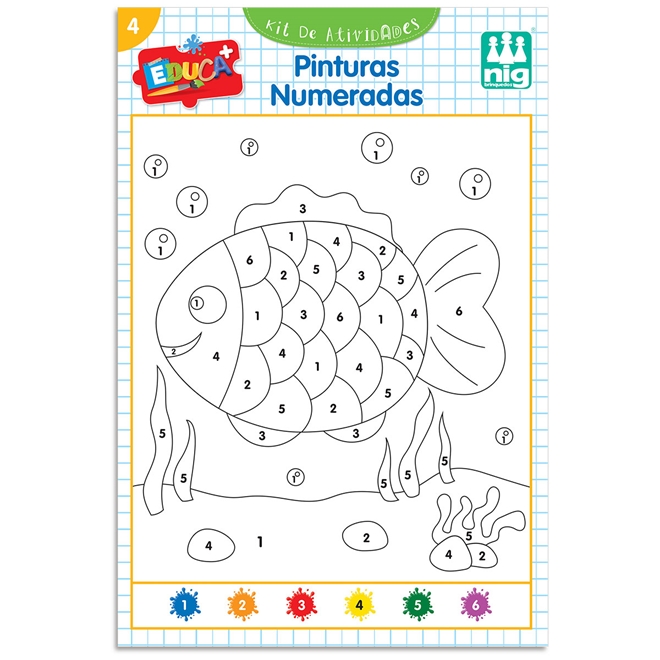 Kit de Atividades Educação Infantil Alfabetização Pintura Jogo da