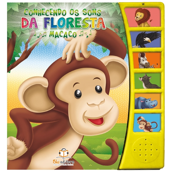 Quadro Poster Infantil macaco desenho