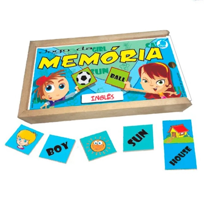 Jogo,de,Mória,Português/Inglêsc/, - Brinquedos E Jogos Pedagógicos e  Educativos