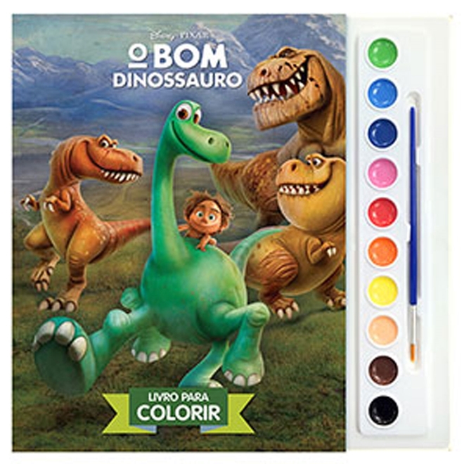 Livro Aquarela Dinossauro Rex Pintar Infantil Atividade Arte