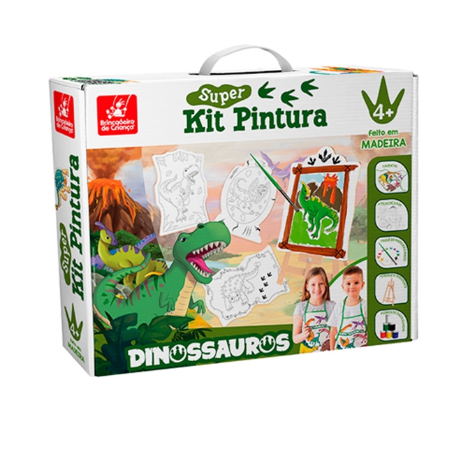 Kit Pintura Patrulha Canina com Cavalete Tintas e Tela Infantil