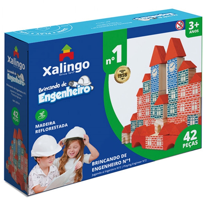 Jogo Infantil Big Box 4 Tipos Jogos Educativos Peças Madeira em