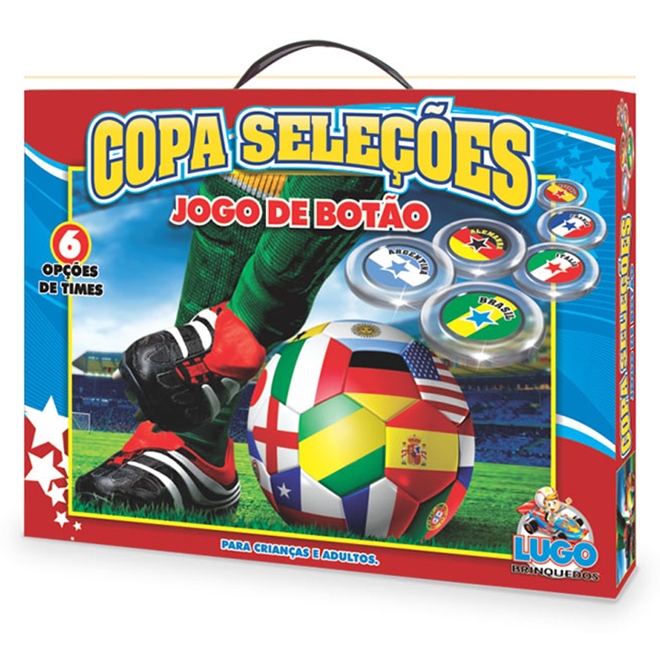 Jogo Futebol De Botão Completo Com Seleções 6 Times Original