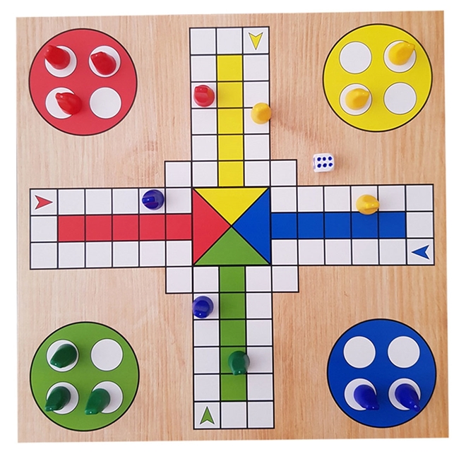 Foto de Ludo Tabuleiro De Jogo E É Dados e mais fotos de stock de