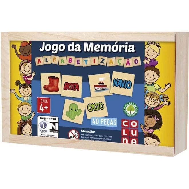 Decifrando - Jogo Educativo para Alfabetização em Madeira