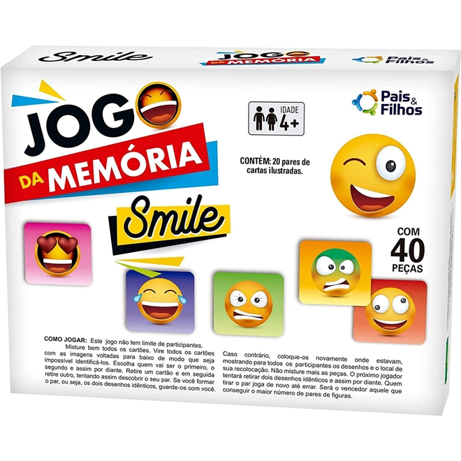 Jogo de Cartas Memória Dinâmica, Pais & Filhos