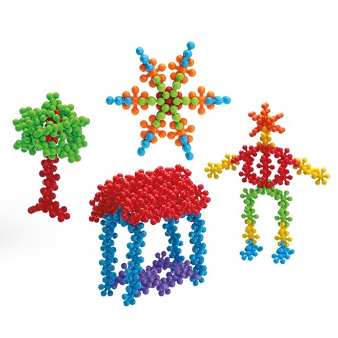 Jogo de Montar Plakt com 84 peças Blocos Brinquedo Educativo