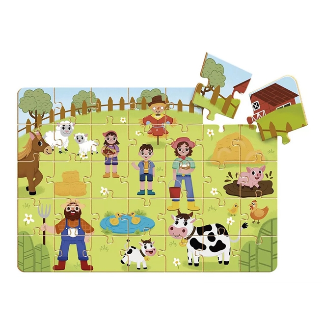 Jigsaw Puzzle Jogo Pequena Fazenda Casa para Adultos Crianças 3d