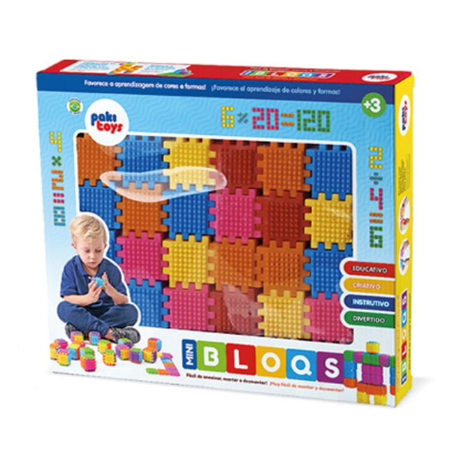 Kit Jogo Mini Criativo Luk + Blocos De Montar 120 Peças Carimbras