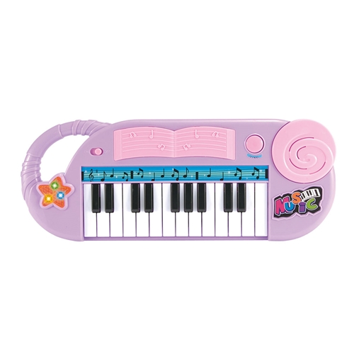 Teclado Musical E Microfone Brinquedo Infantil Branco Dmtoys