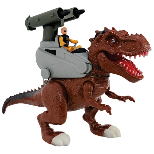 Dinossauro T-Rex Attack Brinquedo Soldado E Jaula Brinquedo