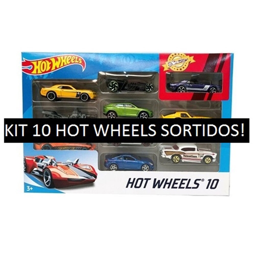 kit 10 Carrinho Hot Wheels Sortidos