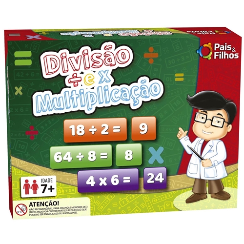 Jogo Escolar Divisão e Multiplicação - Pais E Filhos