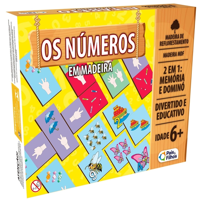 Jogo Educativo de Matemática Dominó de Quantidade e Números em