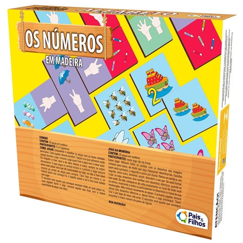 Jogo Domino Aprendendo Números Infantil Educativo 28 Peças - Pais