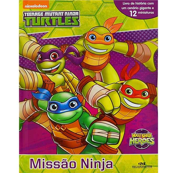 LIVRO INFANTIL MALETA TARTARUGAS NINJAS TODO LIVRO - Papelaria Criativa