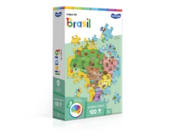QUEBRA CABEÇA - MAPA DO BRASIL 100 PÇS ENCAPADO - TOYSTER - 3376