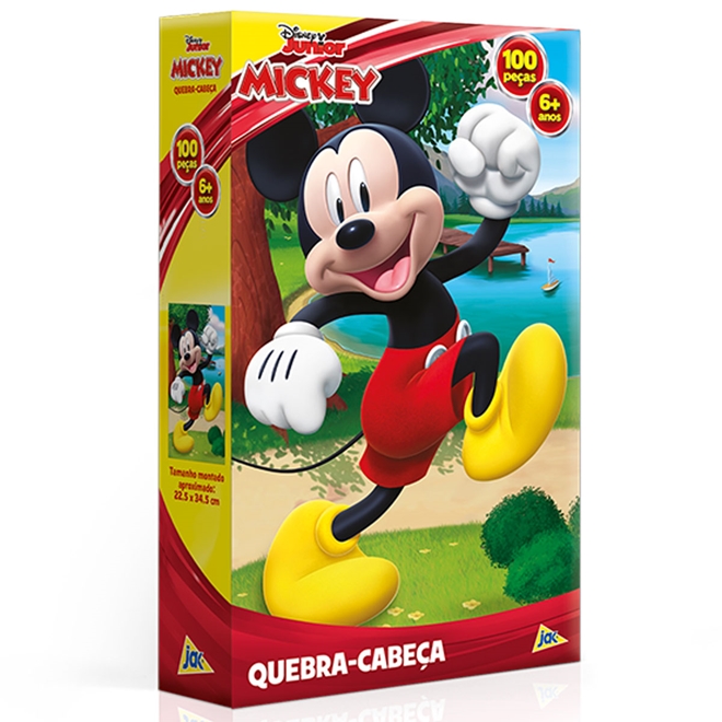 Jogo Quebra Cabeça Infantil Mickey Mouse 100 pçs Toyster - Quebra-Cabeça -  Magazine Luiza