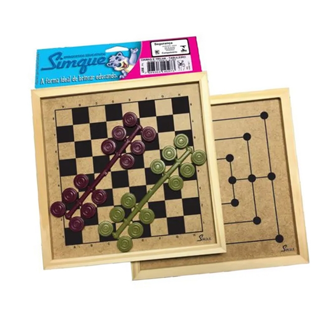 Jogo,De,Damas,E,Trilha,X,cm,. - Brinquedos E Jogos Pedagógicos e