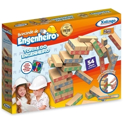 Torre Equilíbrio Jogo Com 54 Peças Em Madeira MDF 735 - JUNGES - Jogos  Educativos - Magazine Luiza