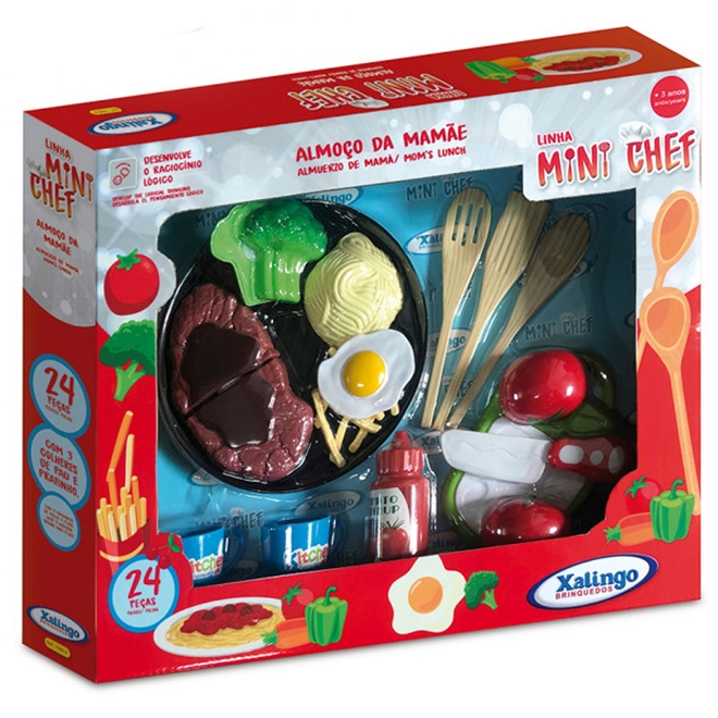 Comidinha de Brinquedo Mini Chef Almoço da Mamãe Xalingo