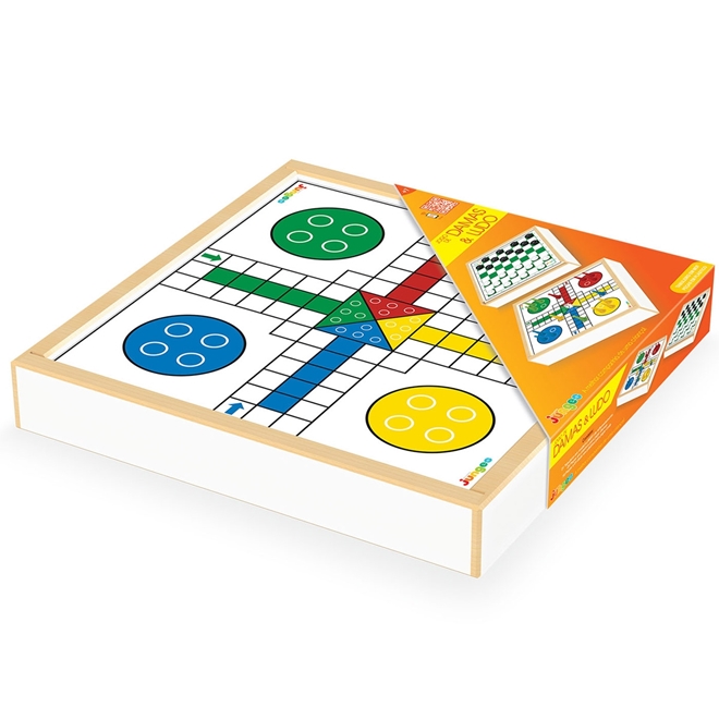 Jogo de Ludo em MDF Recreativos Melhores Brinquedos Educativos