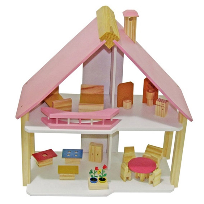 CASINHA DE BONECA PINK GRANDE - WOOD TOYS - 103