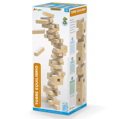 Torre Equilíbrio Jogo Com 54 Peças Em Madeira MDF 735 - JUNGES - Jogos  Educativos - Magazine Luiza