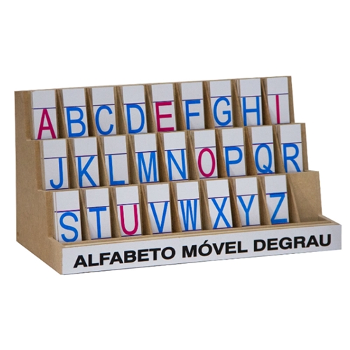 Alfabeto Móvel em Degrau Letras de Forma Maiúscula e Minúscula - Carlu