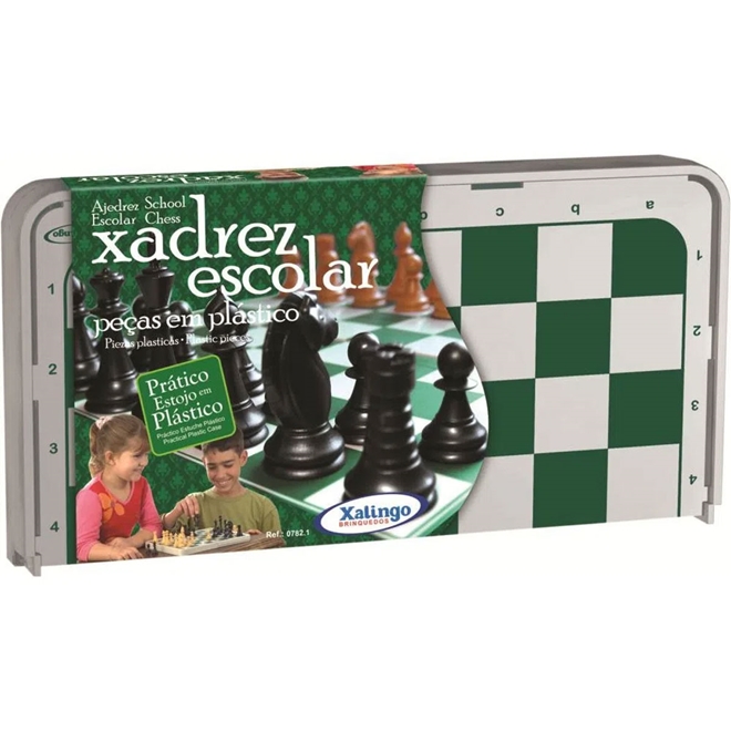 Jogo Peças de Xadrez Escolar Rei 6cm