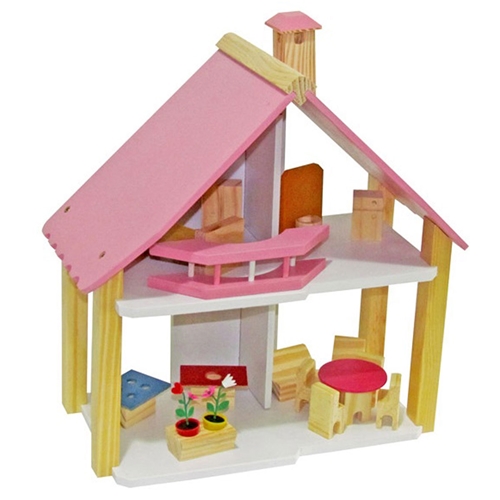 Casinha de Boneca Pink Grande - Wood Toys