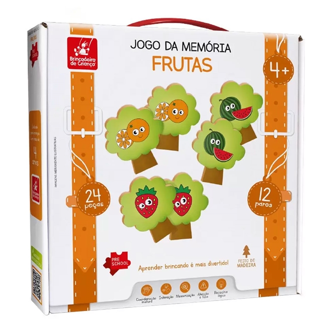 JOGO DE MEMÓRIA FRUTAS - BRINCADEIRA DE CRIANÇA - 2044