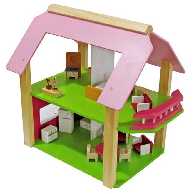 Casinha de Boneca Pink Grande - Wood Toys