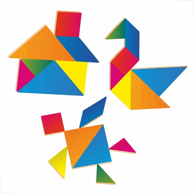 Jogo Tangram - Quebra-cabeça Madeira - Babebi